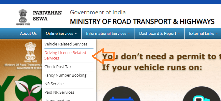 Duplicate driving licence online in Delhi
